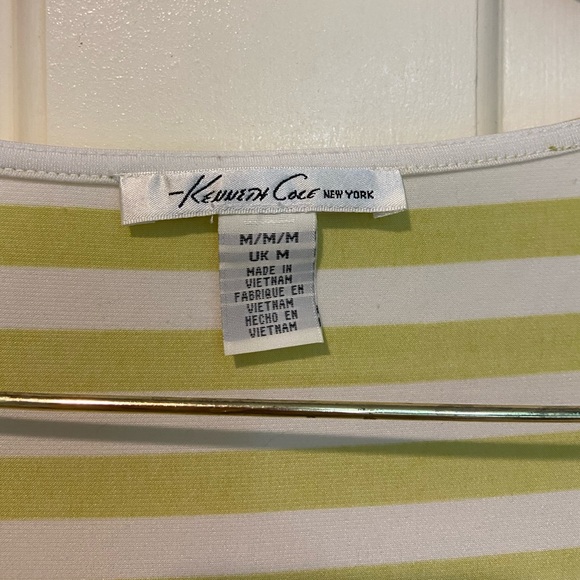 Kenneth Cole Striped Green Cowl Neck Tunic - Picture 3 of 3